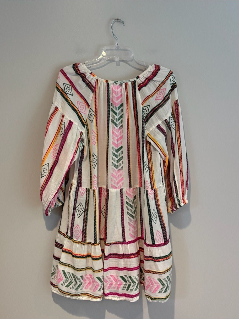 Velvet by Graham & Spencer Cream Boho Tiered Dress Size M - Picture 3 of 7